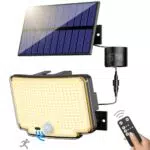 nipify Faretto Led da Esterno Solare, Luce Solare Led Esterno con Sensore di Movimento