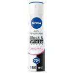 NIVEA Black & White Invisible Original Spray 6 x 150 ml