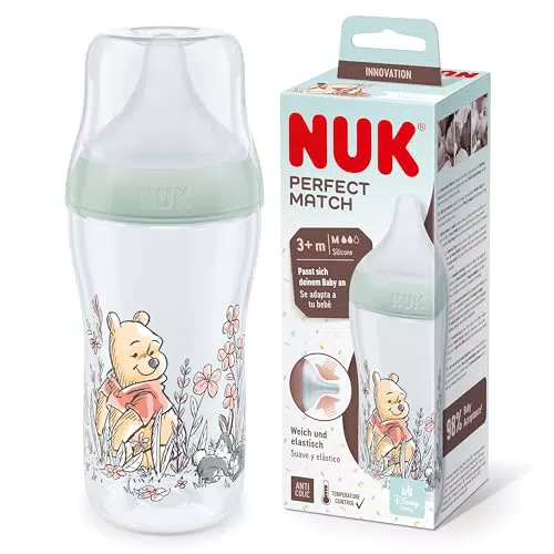 NUK biberon Perfect Match, 3+ mesi, Si adatta al palato del bambino