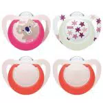 NUK Star Day & Night ciuccio, 18-36 mesi, Calma il 99% dei bambini