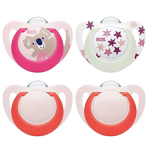 NUK Star Day & Night ciuccio, 18-36 mesi, Calma il 99% dei bambini