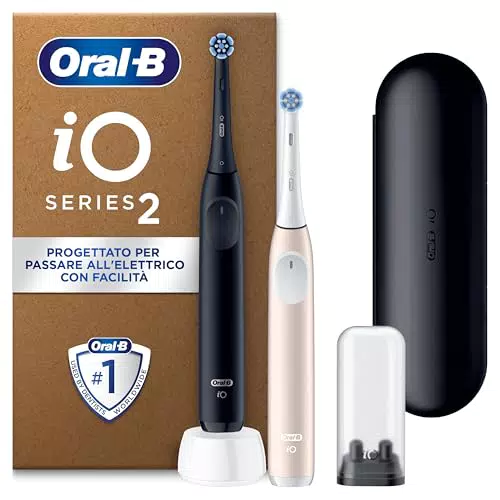 Oral-B iO 2 DUO Spazzolino Elettrico Oral B, Nero e Rosa