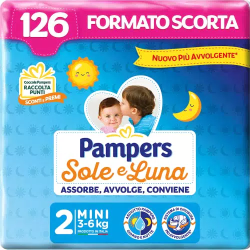 Pampers Sole e Luna Pannolini Maxi per Bambini Unisex
