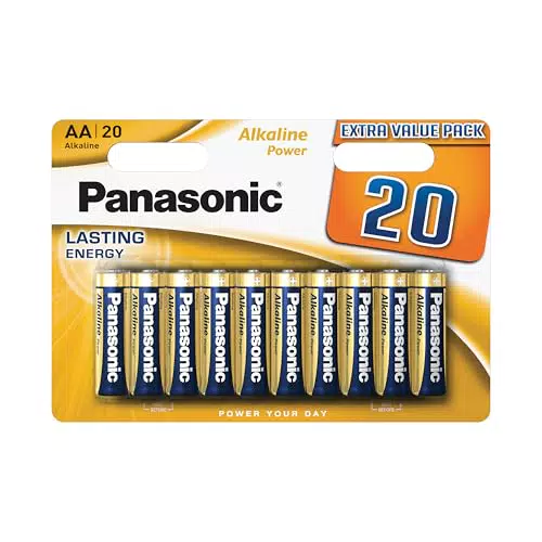 Panasonic, Alkaline Power, AA batterie alcaline, confezione da 20