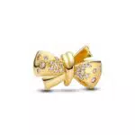 PANDORA Moments 763442C01 - Charm in argento sterling con lega di metallo placcato oro e zirconi