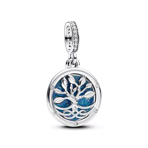 PANDORA Moments 793599C01 - Ciondolo a forma di albero dell'infinito in argento Sterling con zirconi