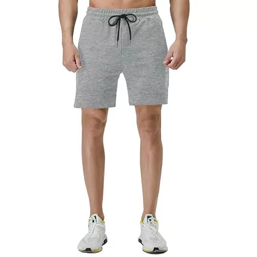 Pantaloncini Uomo Cotone Pantaloncini Sportivi da Corsa Pantalone Corti Tuta Traspirante JoggingShorts Allenamento Palestra da Bodybuilding e Fitness e Tennis per l'estate