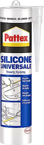 PATTEX Silicone Universale Bianco, Silicone Bagno, Cucina e Serramenti