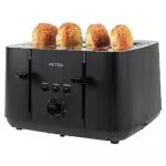 Petra PT5565MBLKVDE Tostapane a 4 scomparti - guide per pane autocentranti