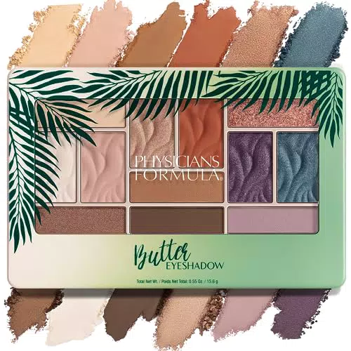 Physicians Formula - Palette di Ombretti - Sfumature Morbide e Cremose in 12 Tonalità Diverse - Applicazione Umida o Asciutta - con Tucuma