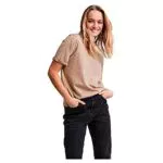 PIECES Pcria SS Fold Up Solid Tee Noos BC T-Shirt, Visone Argenteo