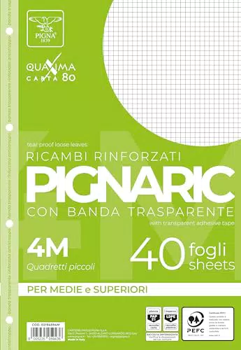 Pigna 02194594M, Ricambio con Banda Rinforzata, Rigatura 4M