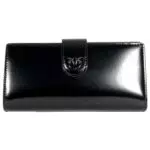 Pinko Horizontal Wallet Pelle Spazzolata Lucida, Accessori da Viaggio-Portafogli Donna