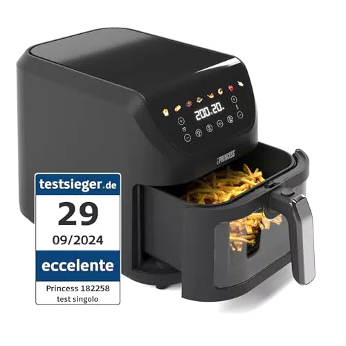 Princess SlimFry Aerofryer 8 L, salvaspazio, tecnologia di cottura senza grassi