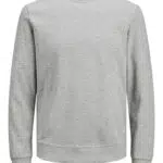 JACK & JONES Jjebasic Sweat Crew Neck Noos Felpa, Light Grigio