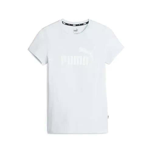 PUMA Tee Logo Ess, Camicia Donna, Blu Ghiaccio