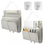Rairsky 2 Pezzi Porta Oggetti da Appendere, Tasche Portaoggetti da Parete con 2 Ganci