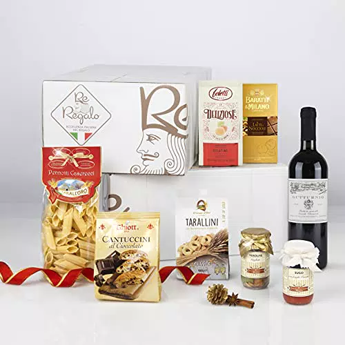 RE REGALO KIT DEGUSTAZIONE PICCOLA ITALIA Cesto 7 pezzi Cioccolato