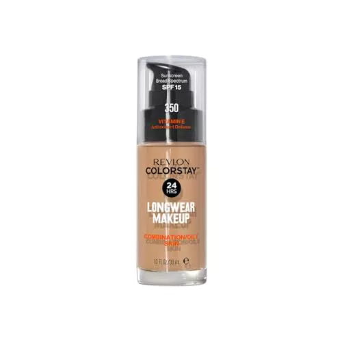 Revlon ColorStay, Fondotinta per Pelle Mista e Grassa con Protezione Solare SPF 15, Formula Duratura, Oil Free (30ml), 250 Fresh Beige