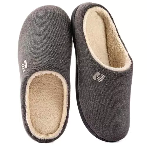 RockDove Pantofola Uomo Tipo Zoccolo con Schiuma Memory e Fodera in Pile Sherpa