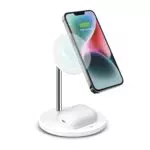 SBS Stazione di ricarica Wireless 2in1, Ricarica Rapida 15W