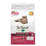 Schesir Sterilized & Light, Cibo Secco per Gatti Adulti Sterilizzati al Gusto Prosciutto