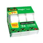 Scotch Nastro adesivo Magic, Rotoli di Nastro Adesivo Trasparente con Dispenser