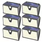 SEZAC Faretto Led da Esterno Solare, 3 Modos Luci Solari da Giardino con Sensore di Movimento