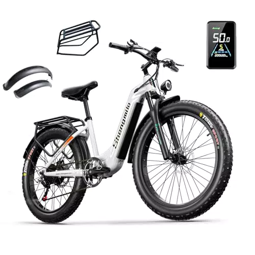 Sheng-milo E Bike, MX06 Bici Elettrica, 26"×3.0" Fat Tire