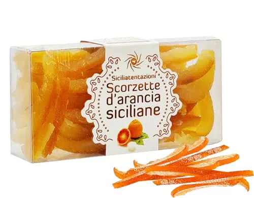 Sicilia Bedda - Scorzette d'Arancia Siciliane - Elegante Confezione da 160 Grammi