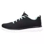 Skechers Graceful Get Connected, Sneaker Donna, Black Mesh Turquoise Trim