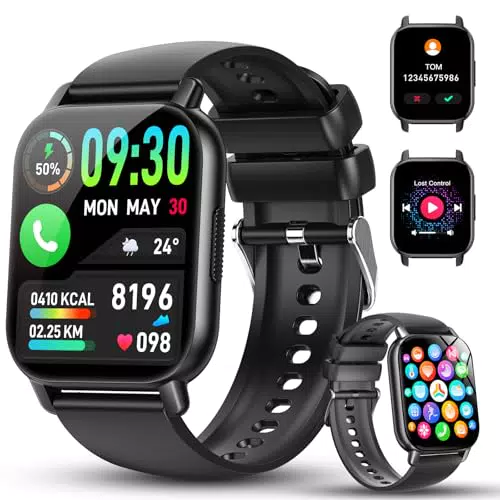 Smartwatch Uomo Donna, Nuove 1.85"Orologio Smartwatch con Chiamata Bluetooth