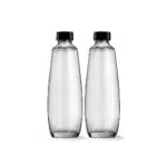 Sodastream, Bipack 2 Bottiglie di Vetro da 1L compatibili SOLO con gasatore Sodastream Duo