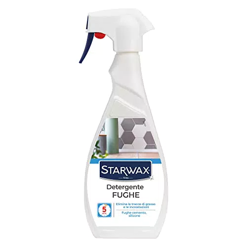 STARWAX - Detergente fughe - Elimina le tracce di grasso e calcare - Formula con candeggina - Azione rapida - Spruzzatore pratico - Prodotto in Francia - 3x500 M