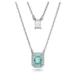 Swarovski Millenia Collana con Doppio Pendente, con ZirconiaSwarovski a Taglio Ottagonale