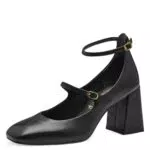 Tamaris Donna Pumps Blockabsatz Vegan, Black Matt