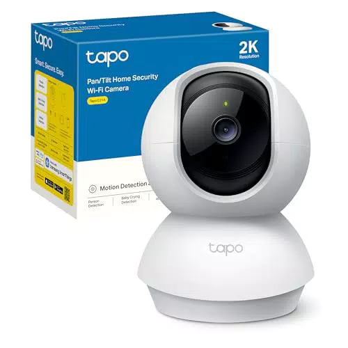Tapo Telecamera Wi-Fi Interno 2K 3MP, Videocamera Sorveglianza