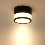 Temgin 12W 3000K Plafoniera LED Soffitto Faretto Rotondo Alluminio Bianco Caldo Apparecchio a Faretto a Soffitto a Plafone Nero Spot 230V Ø100mm per Cucina Entrata Corridoio Salotto