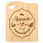 TheGiffter Regalo Festa Della Mamma, Tagliere Cucina Bambù Regalo Mamma Compleanno