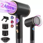 Tisoutec Asciugacapelli Ionico Phone per Capelli professionale Ioni AC Motore Phon Capelli 2400W