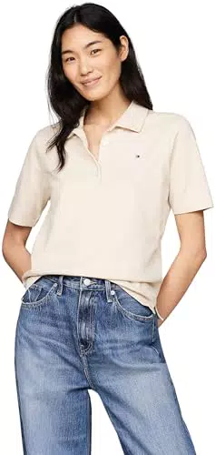 Tommy Hilfiger Donna Maglietta Polo Maniche Corte Regular Fit