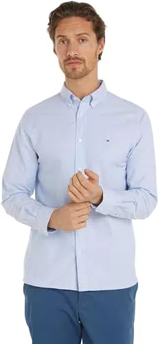 Tommy Hilfiger Uomo Camicia Oxford Shirt Maniche Lunghe