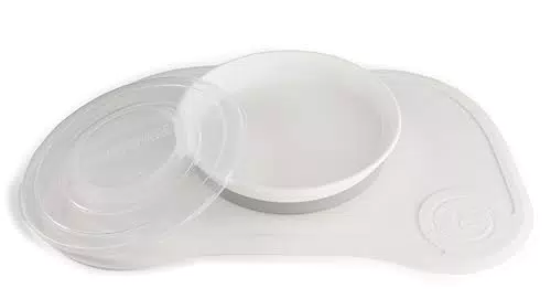 Twistshake Click Mat Set di Stoviglie - Tovagliette in Silicone per Bambini 38x25 cm + Piatto di Alimentazione con Coperchio