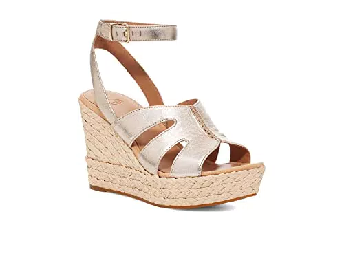UGG Careena, Sandali Donna, Oro Pallido Metallizzato