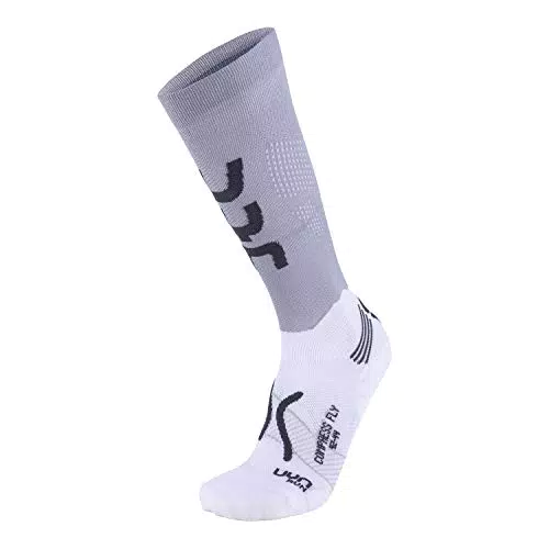 UYN S100070 RUN COMPRESSION FLY Calzini Uomo Grigio Perla/Grigio 44