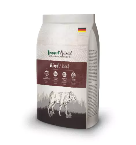 Venandi Animal Premium cibo secco per gatti, manzo, con molta carne fresca