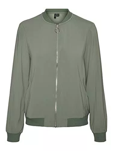 VERO MODA Damen Blousonjacke Fly Away Kragen Reißverschluss Leichte Jacke