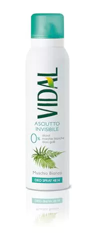 Vidal - Deodorante Spray Asciutto Invisibile, Senza Alcool