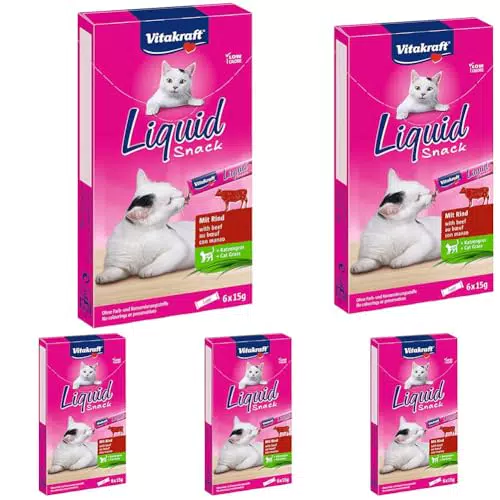 Vitakraft Spuntino liquido con manzo + erba di gatto
