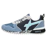 w6yz Sneakers in Tessuto Tecnico e Suede, Celeste 40